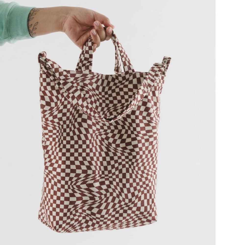 BAGGU Pattern Canvas Zip Shoulder Bag | Baggu Duck Bag